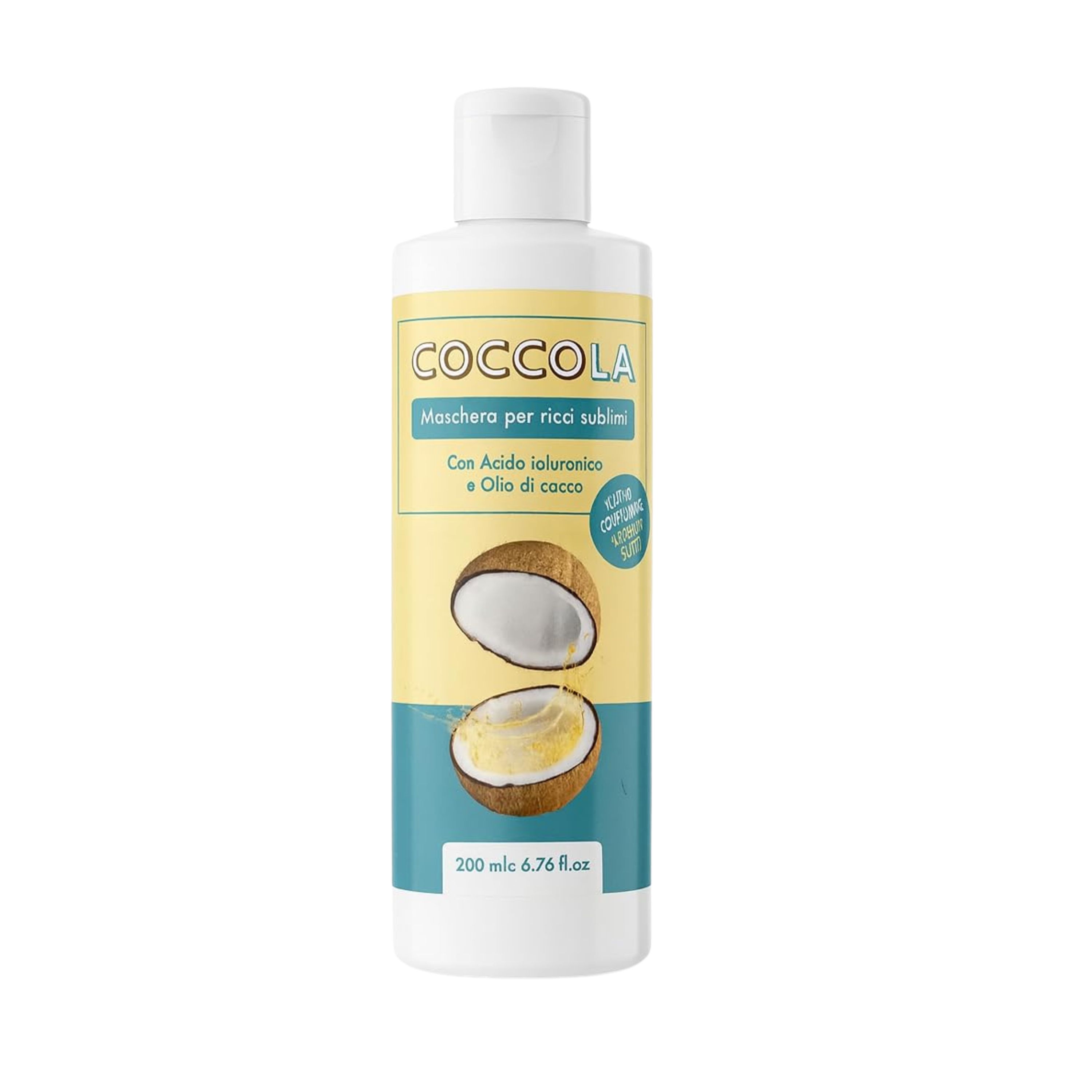 Aloha Labs Coccola - Maschera Capelli per Ricci Sublimi con Acido Ialuronico e Olio di Cocco