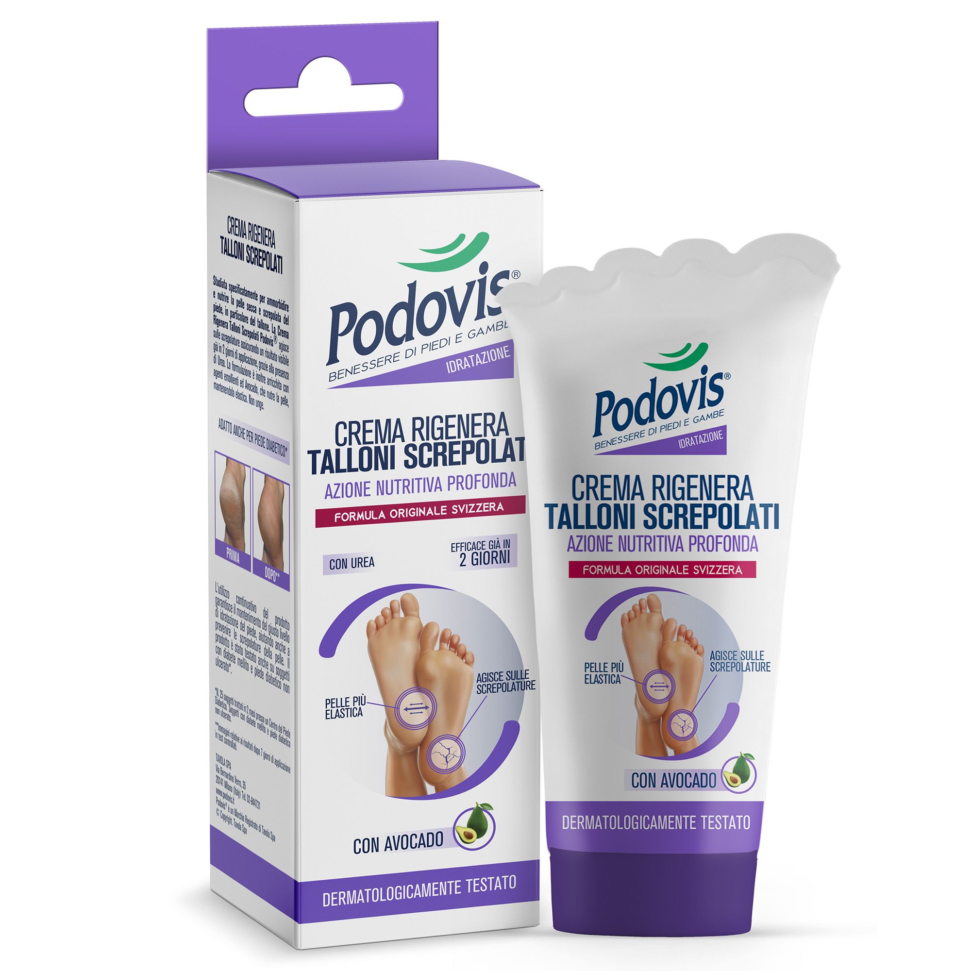 Kit Podovis Piedi e Gambe - Gel Antifatica, Crema Antiodore, Crema Rigenerante Talloni