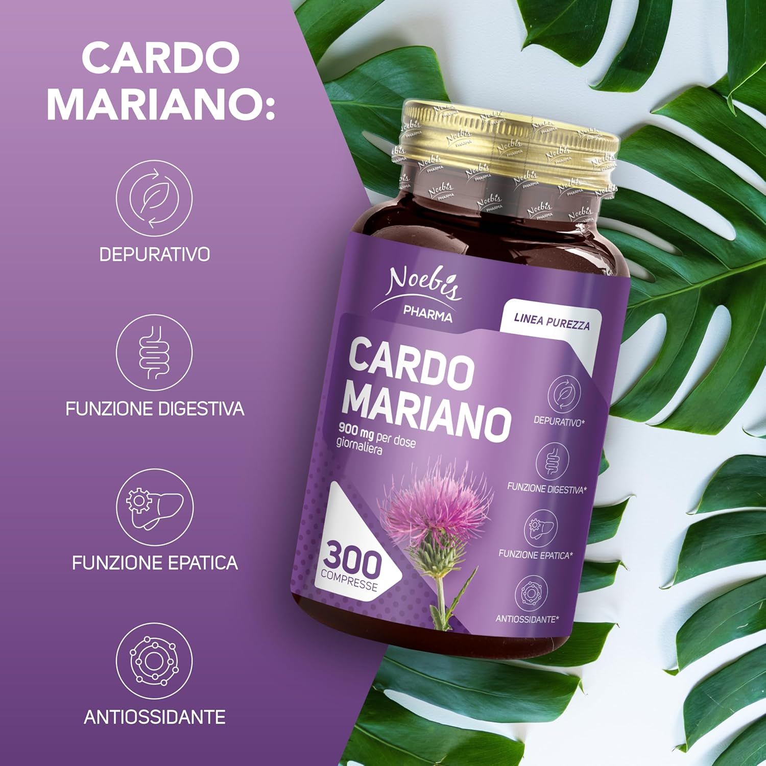 Noebis Pharma Cardo Mariano con Silimarina - Fegato e Digestione