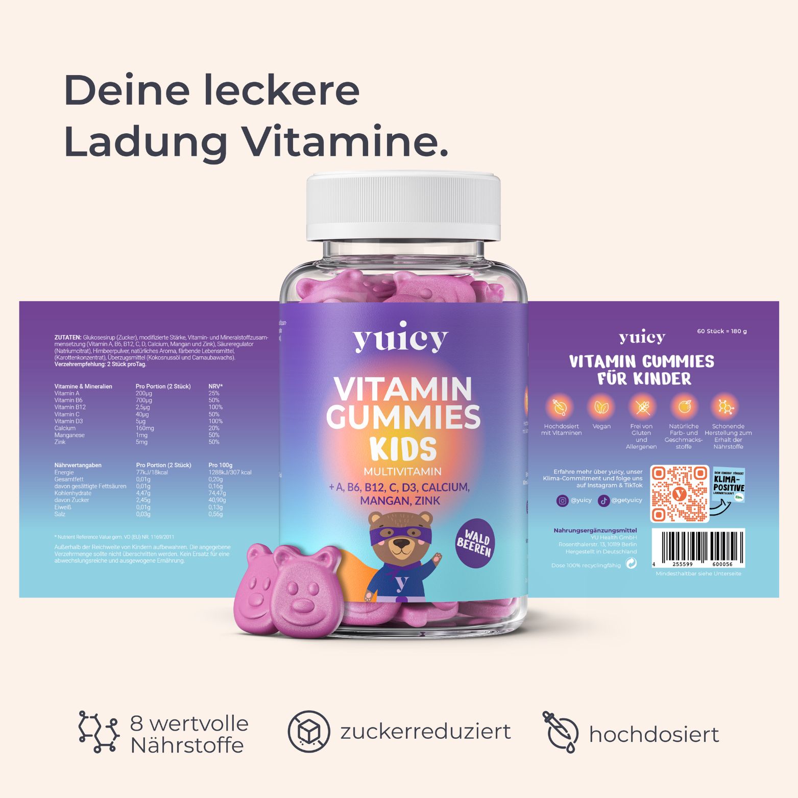 yuicy® Kids Gummies - Vitamine per bambini
