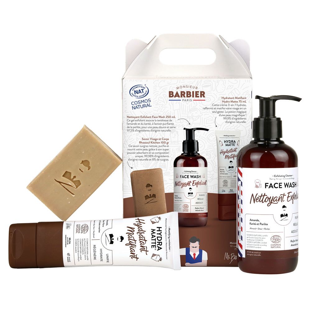 Monsieur BARBIER - Set per la cura del viso maschile - THE HAPPY FACE BOX