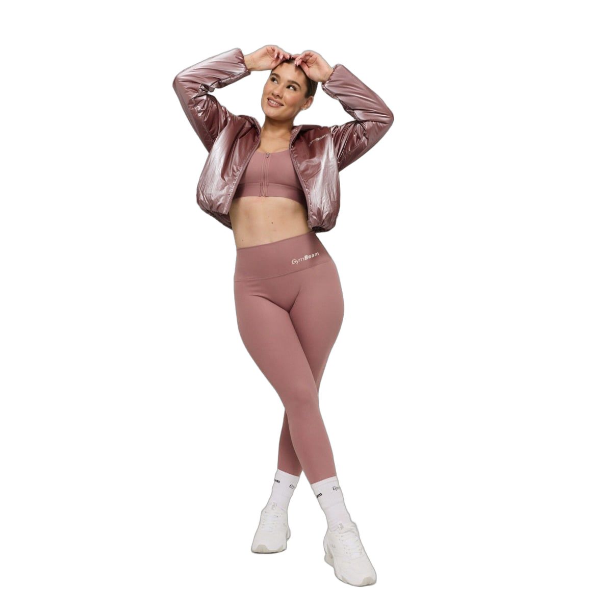 GymBeam Giacca donna oversize con zip e cappuccio Prime Haze