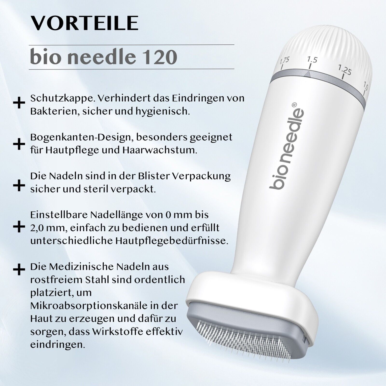 Derma Stamp Dermapen Mesoroller 120 aghi in acciaio inossidabile