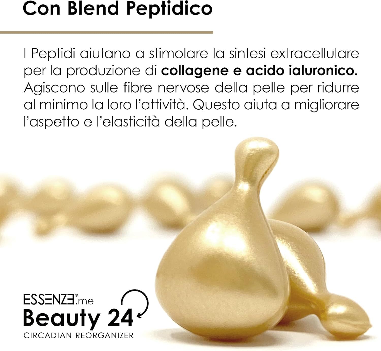 Essenze.me Beauty 24 Capsule Siero Viso e Contorno Occhi Antietà Antistress - 60 Capsule Monodose