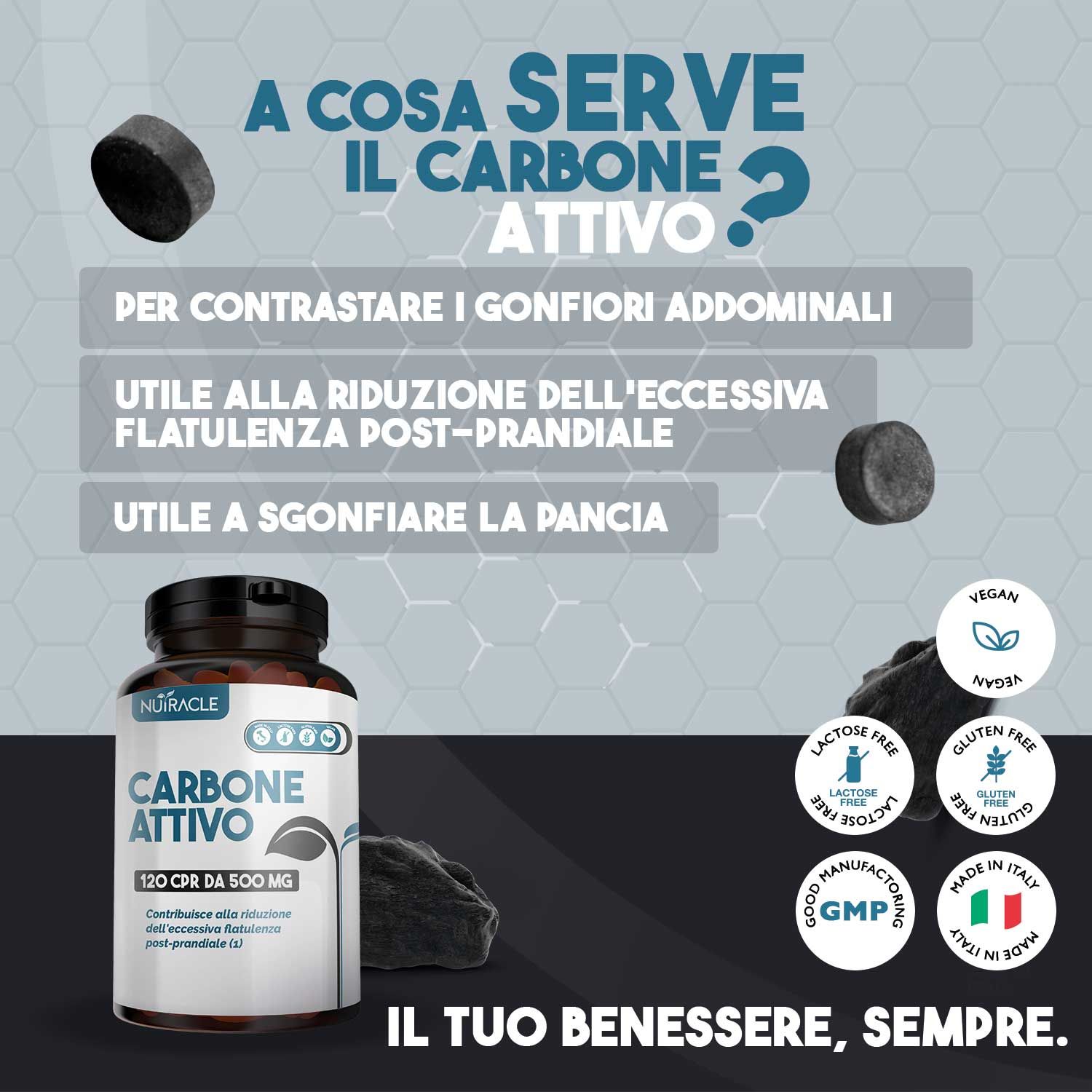 Nutracle Carbone Attivo 120 compresse