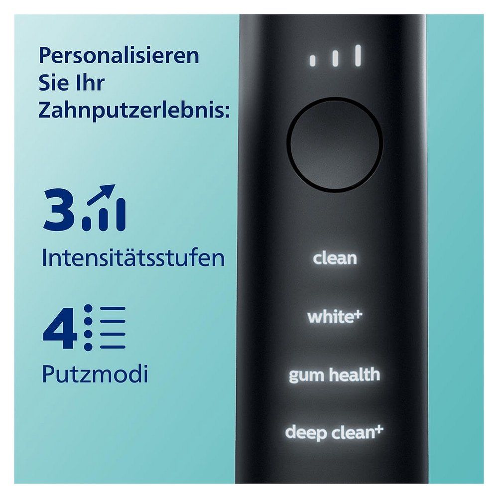 Philips DiamondClean 9000 Sonicare Spazzolini Elettrico Sonici con App, confezione da 2 Spazzolini