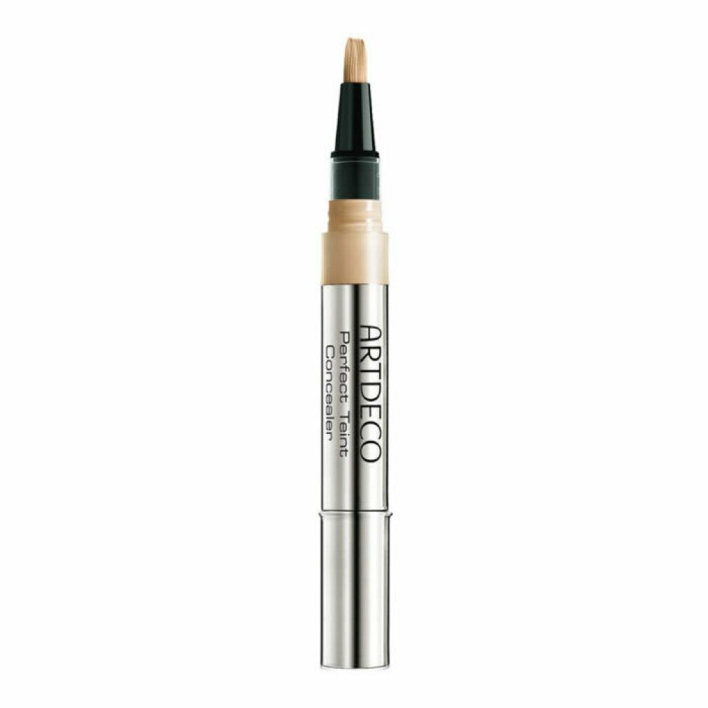 Correttore Artdeco Perfect Teint. Stick argentato con texture beige chiaro e applicatore. Tappo nero.