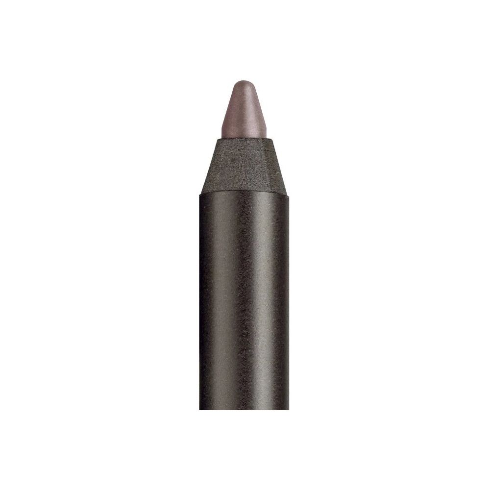 Matita eyeliner marrone. Fusto cilindrico scuro. Punta marrone-grigio.