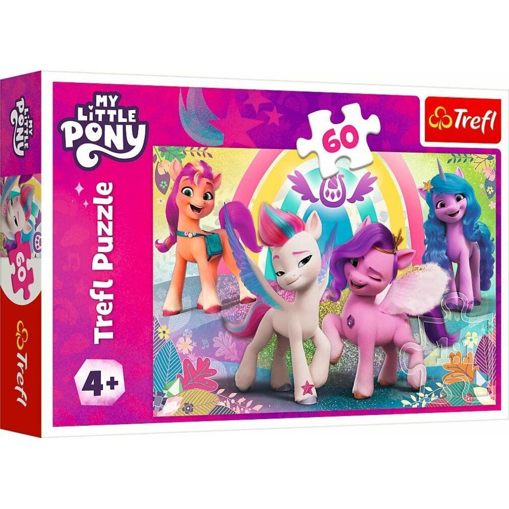 Scatola puzzle My Little Pony. Contiene 60 pezzi. Marchio Trefl. Età consigliata 4+.