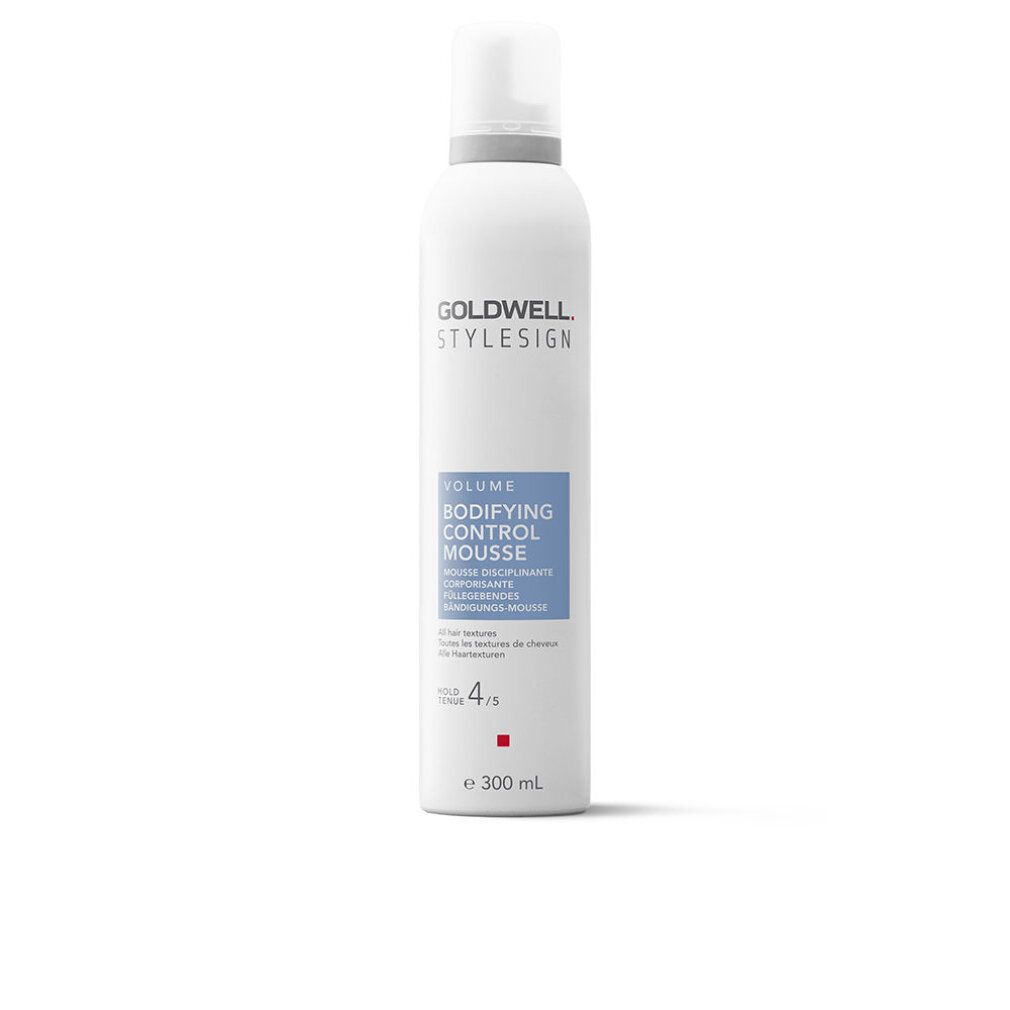 Goldwell Stylesign Volume Bodifying Control Mousse. Flacone bianco con etichetta blu. Indicazione volume 4/5. 300 ml.