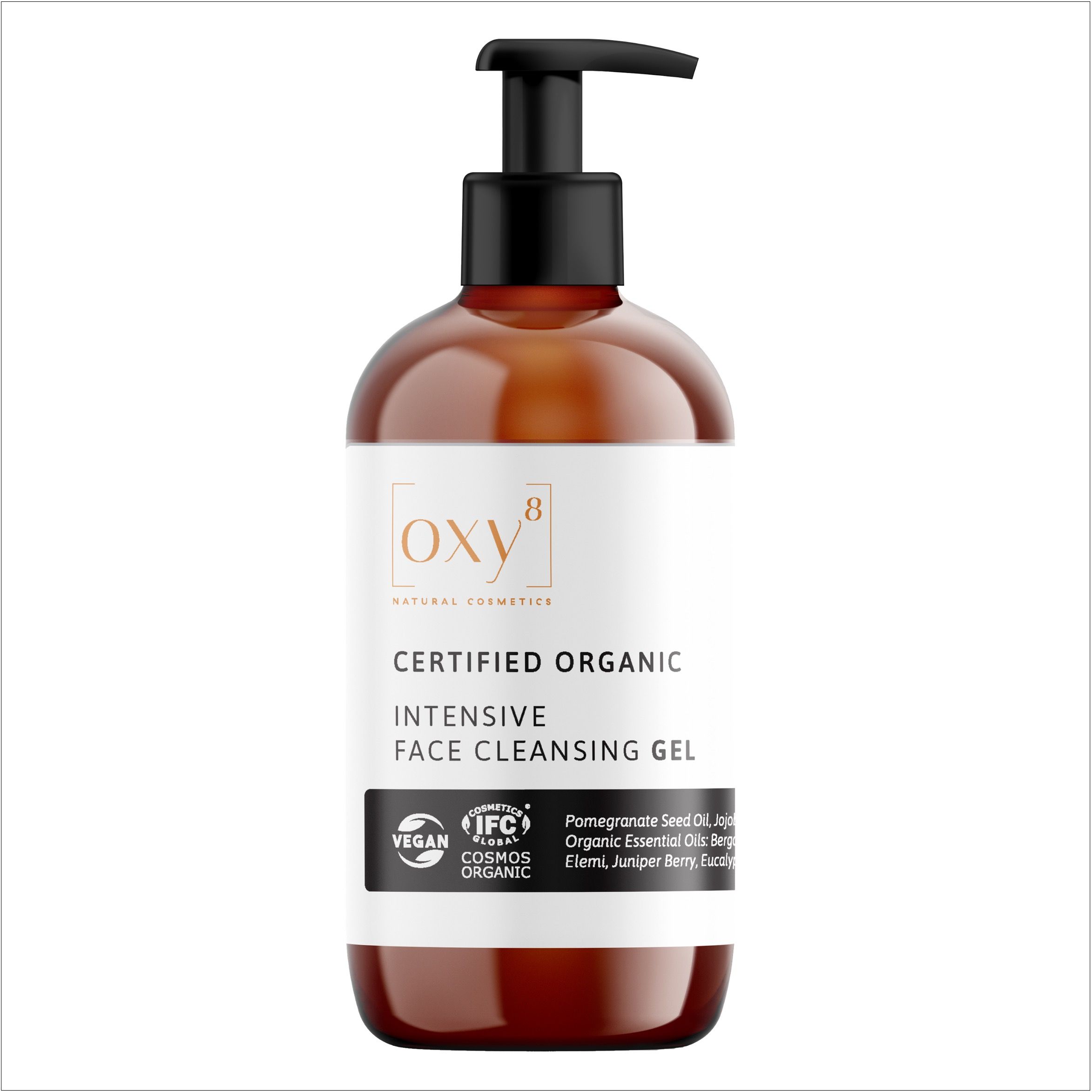oxy8 Cosmetici naturali INTENSIVE FACE CLEANSING GEL – Gel detergente. Anche per rimuovere il trucco