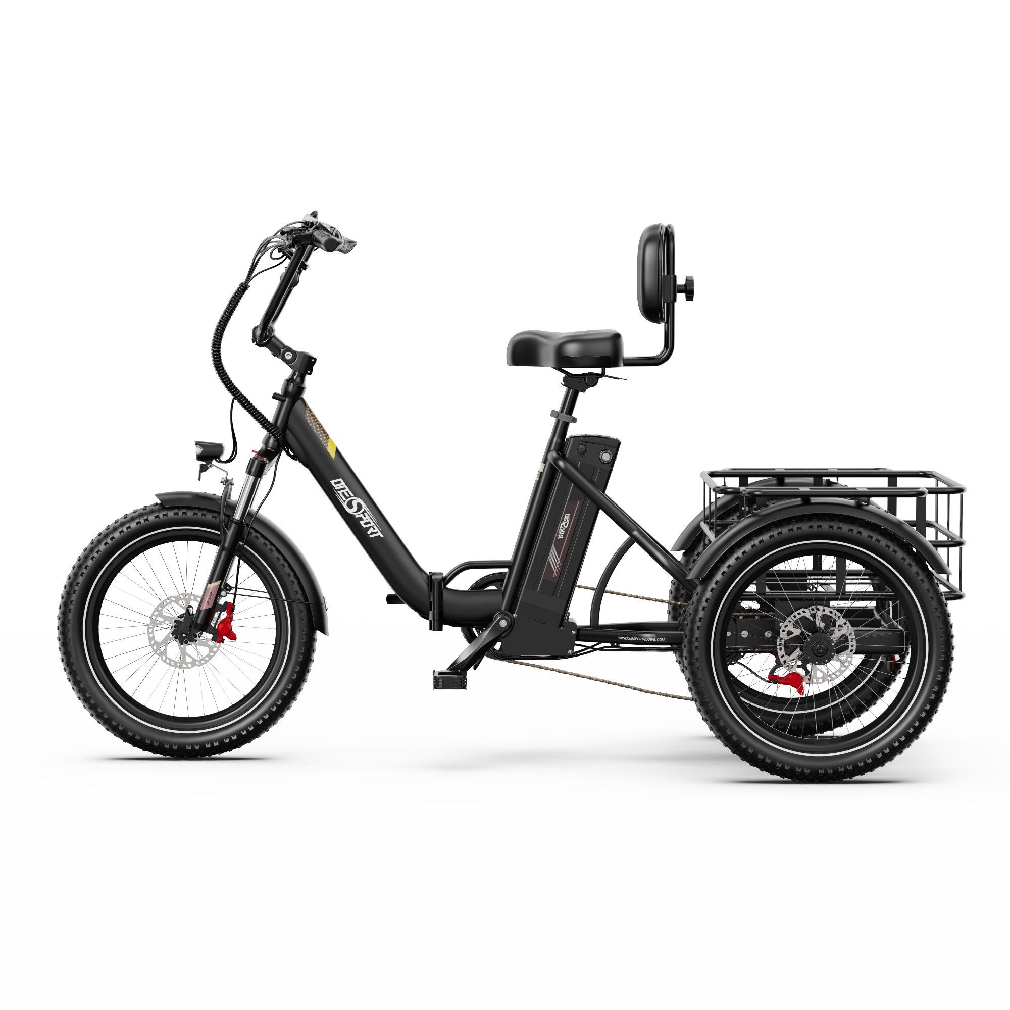 ONESPORT OT30 PRO Triciclo elettrico cargo con motore da 500 W e batteria da 48 V 18 Ah