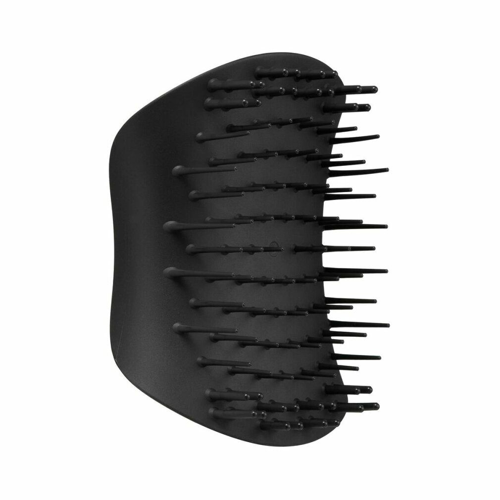 Diffusore nero curvo con lunghe setole nere. Vista laterale.