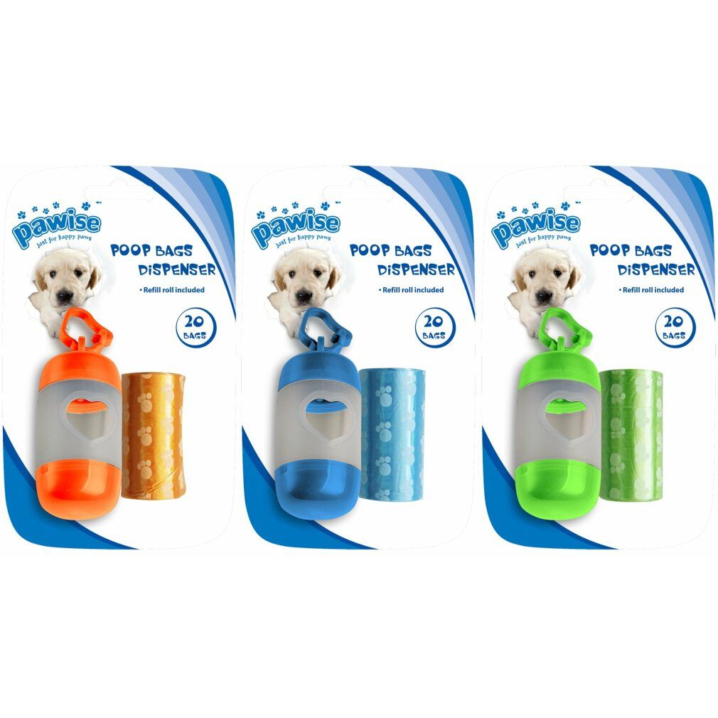 Dispenser per sacchetti di cacca Pawise (incl. 2 x 20 sacchetti)