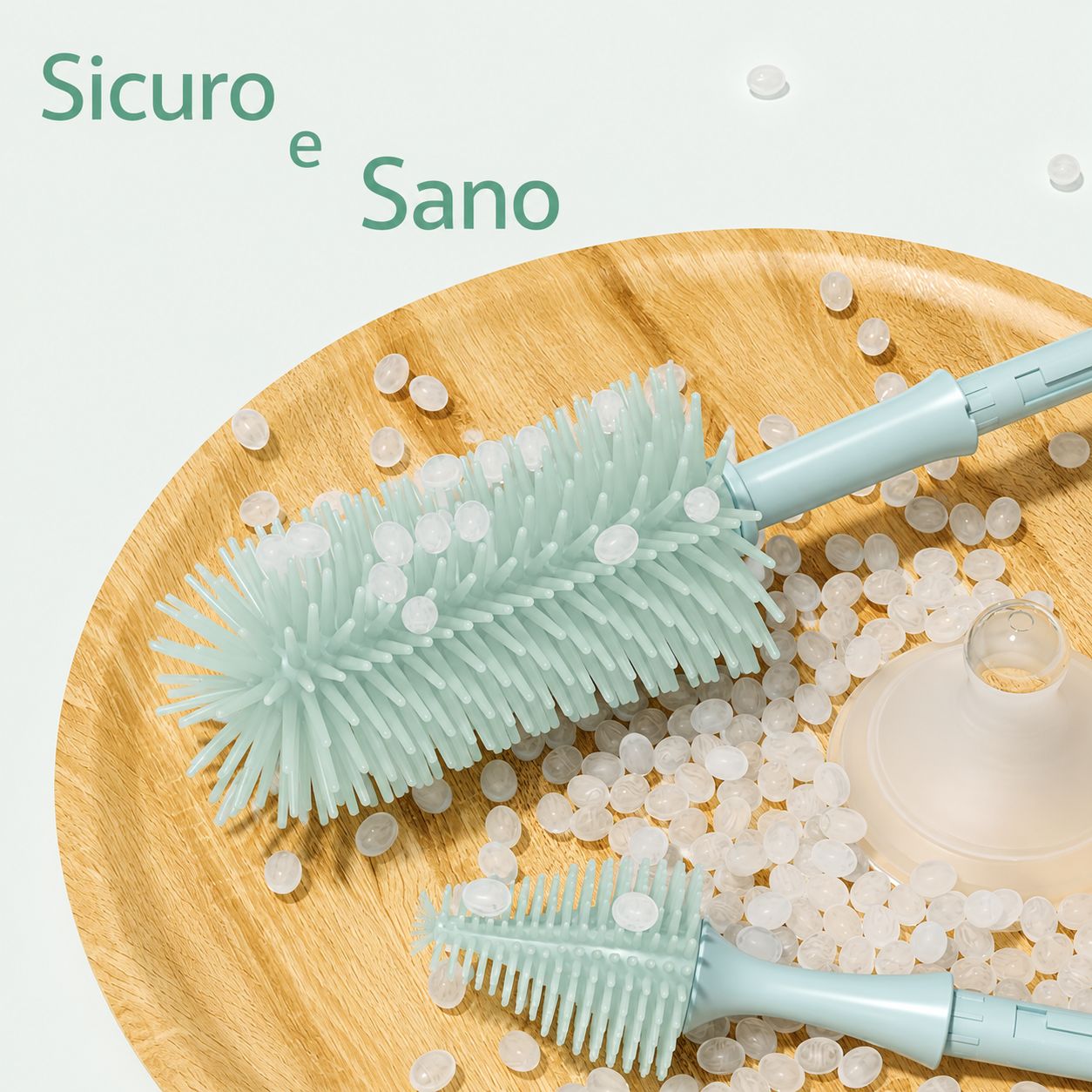 Set di spazzole per biberon Momcozy con tecnologia a pressione schiumogena