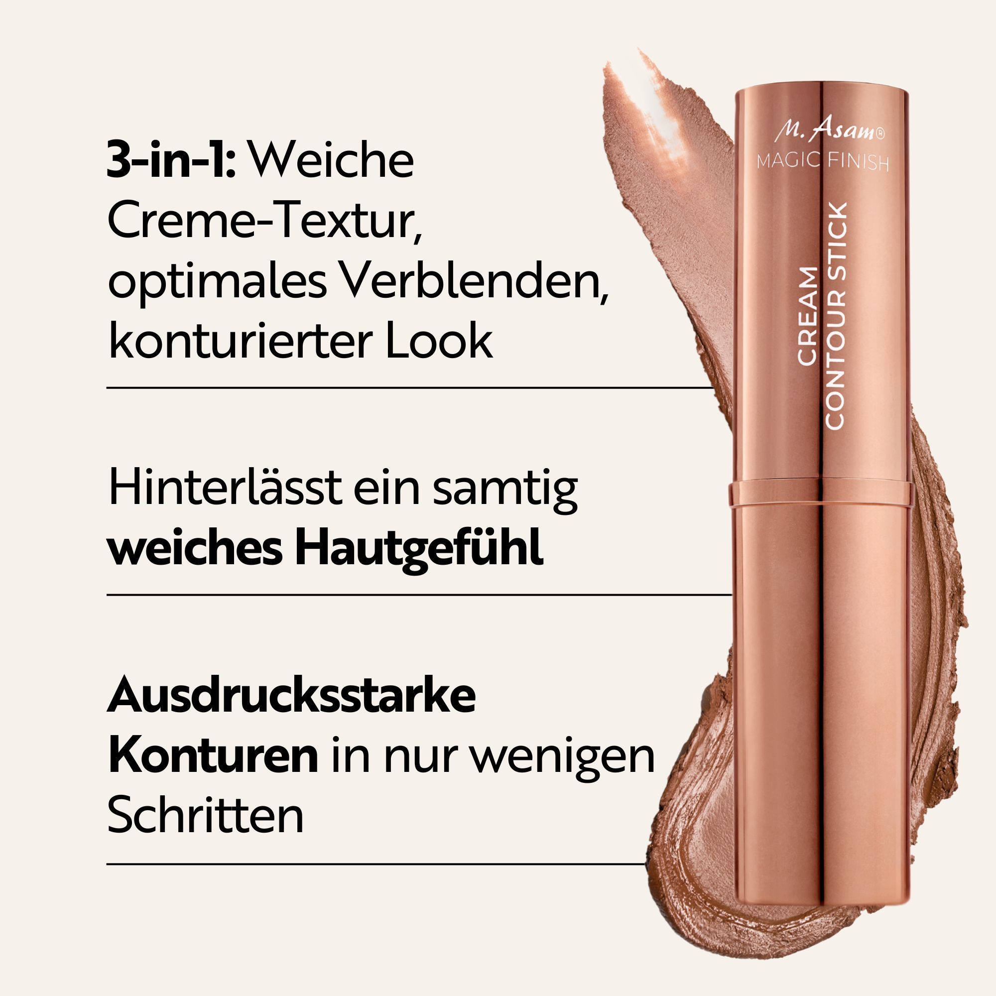 M. Asam MAGIC FINISH Cream Contour Stick Light-Medium
