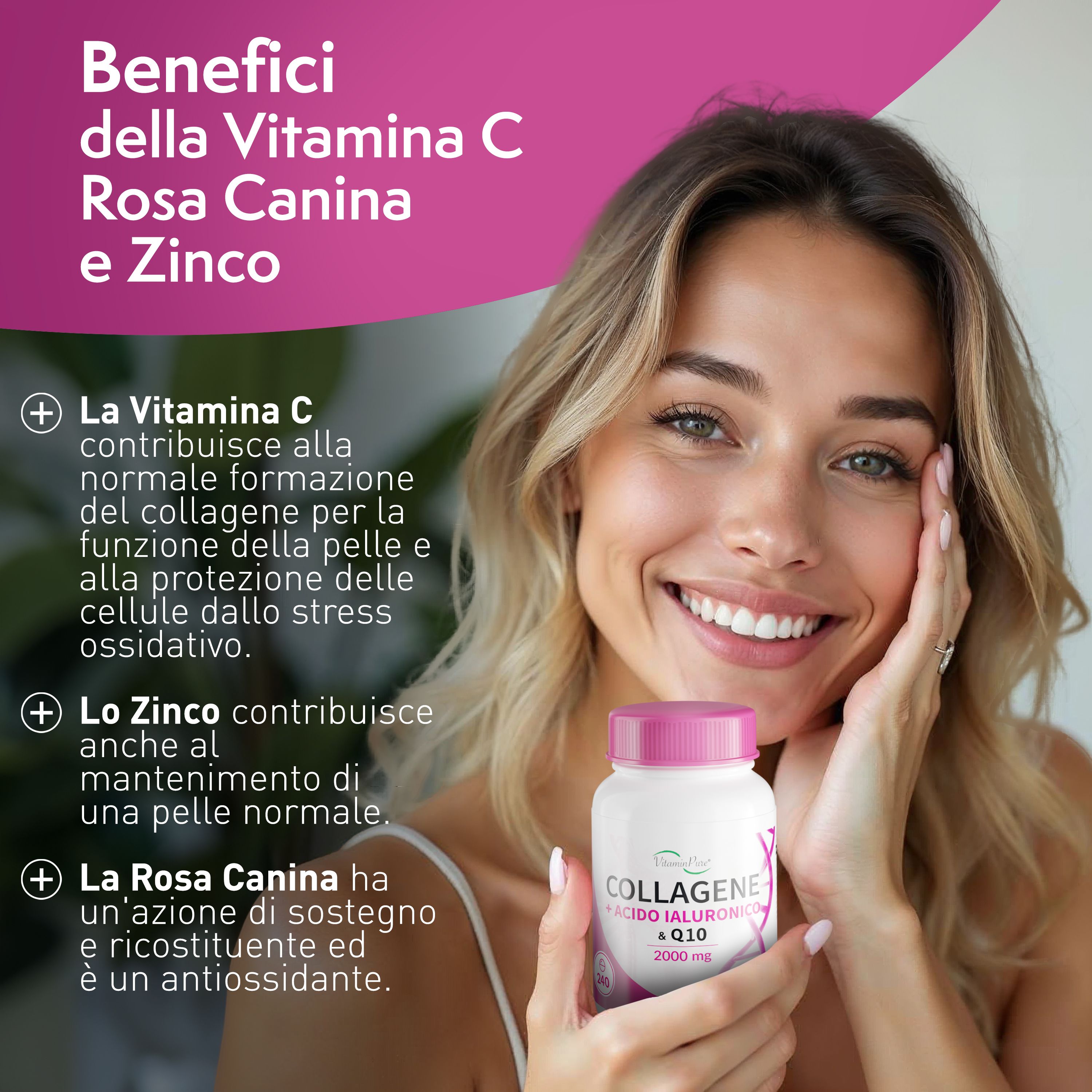 VitaminPure® Collagene e Acido Ialuronico Alto Dosaggio