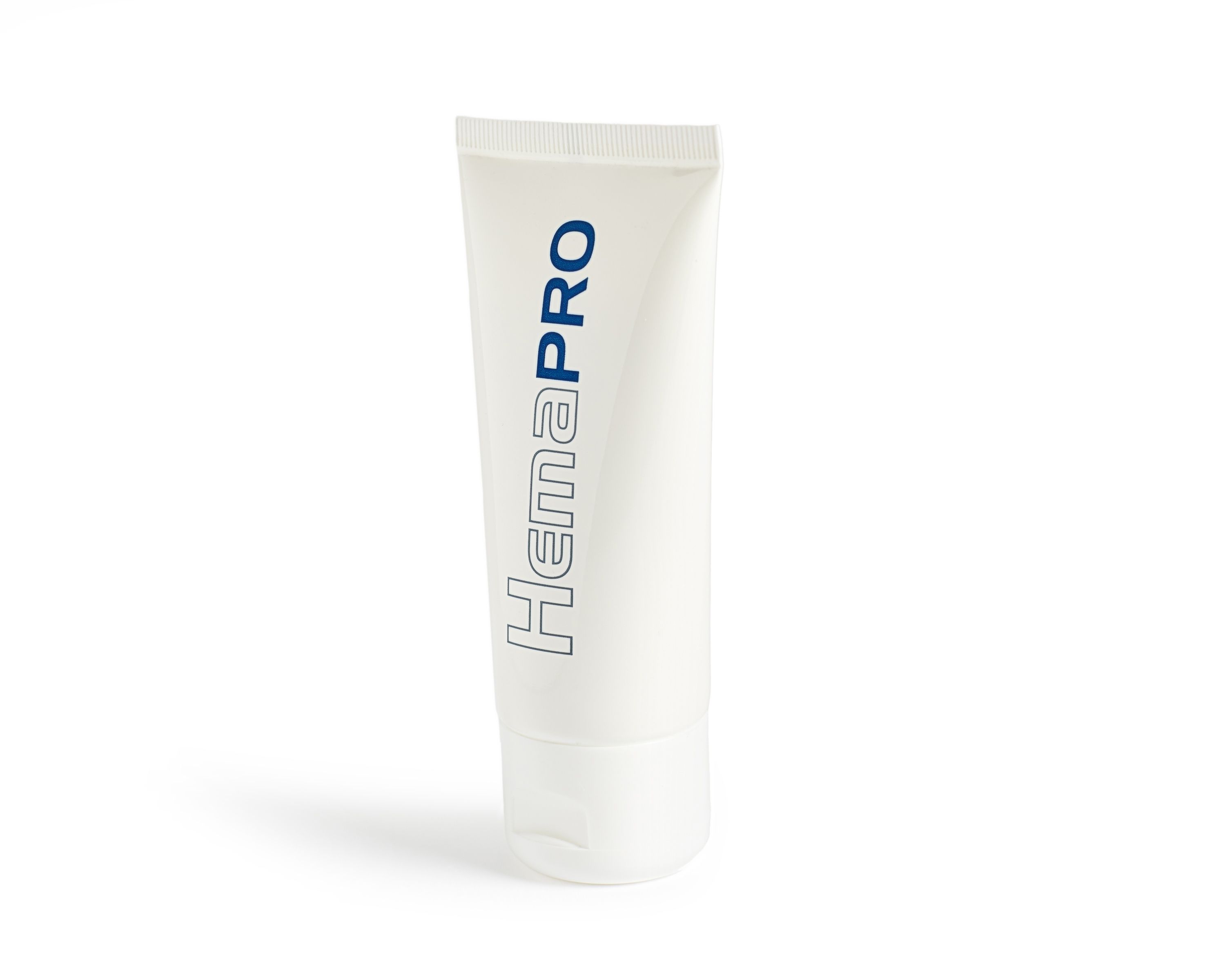 Crema HemaPRO in tubo bianco.