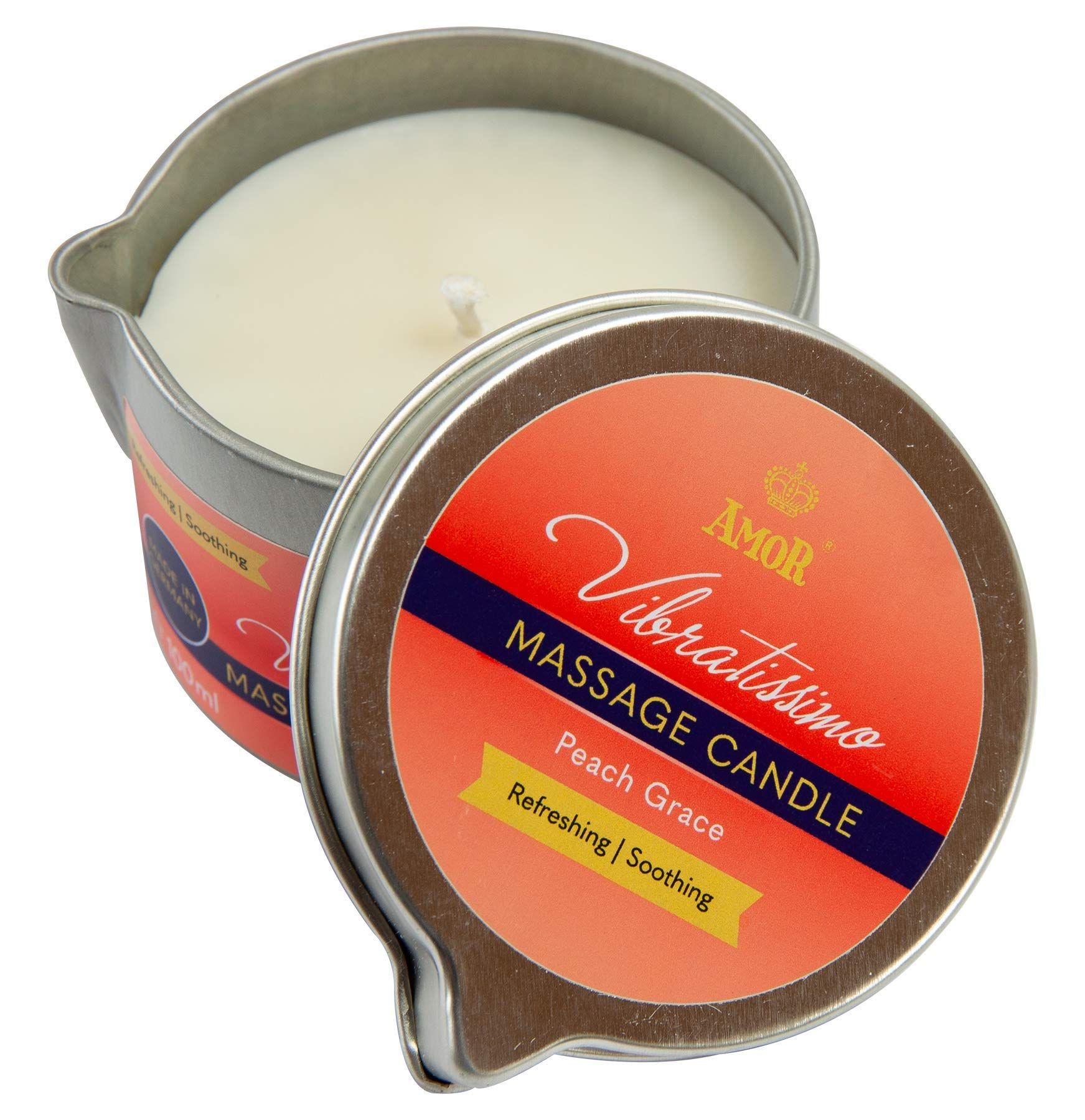 Vibratissimo Candela da Massaggio Peach Grace