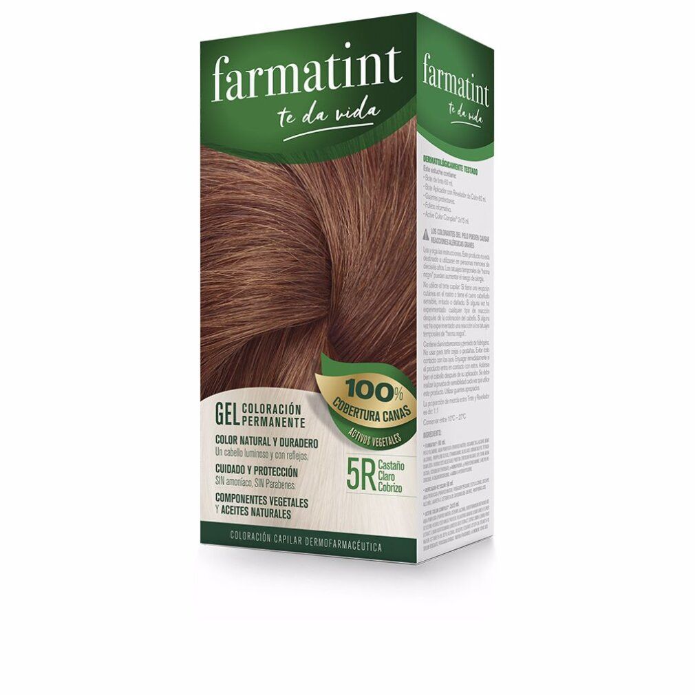 farmatint gel colorazione permanente #5r-castaño claro cobriz