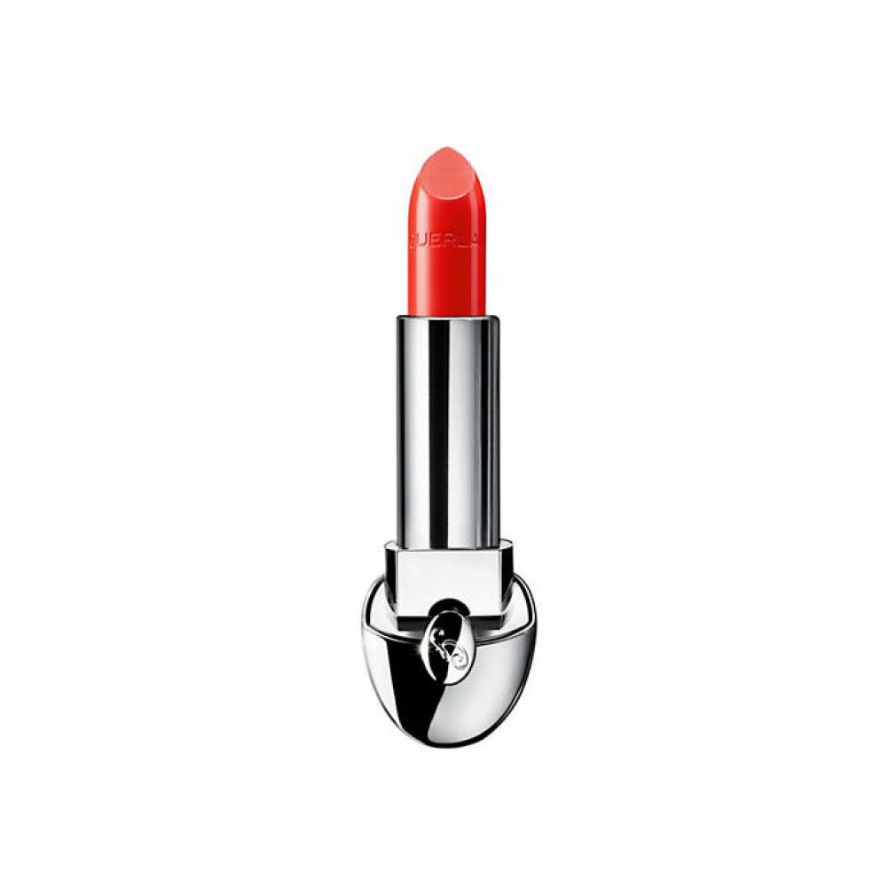 Rossetto argentato con punta rossa. Il rossetto ha una forma ovale e una base argentata.