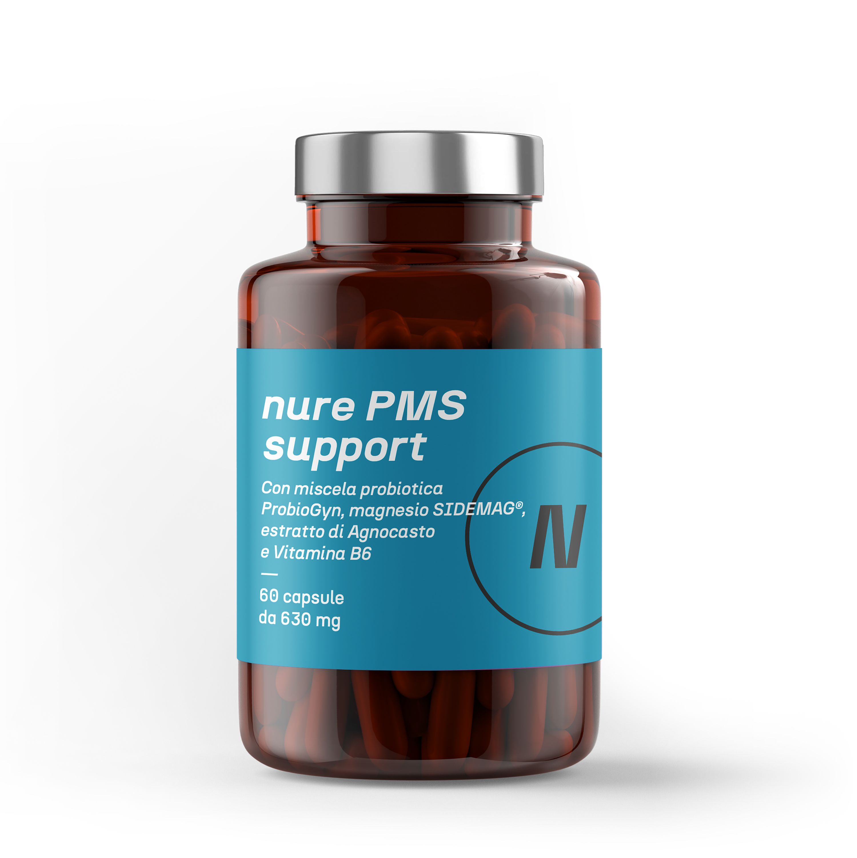 NURE PMS Support 60 cps da 630 mg | Integratore ideale per contrastare la sindrome premestruale