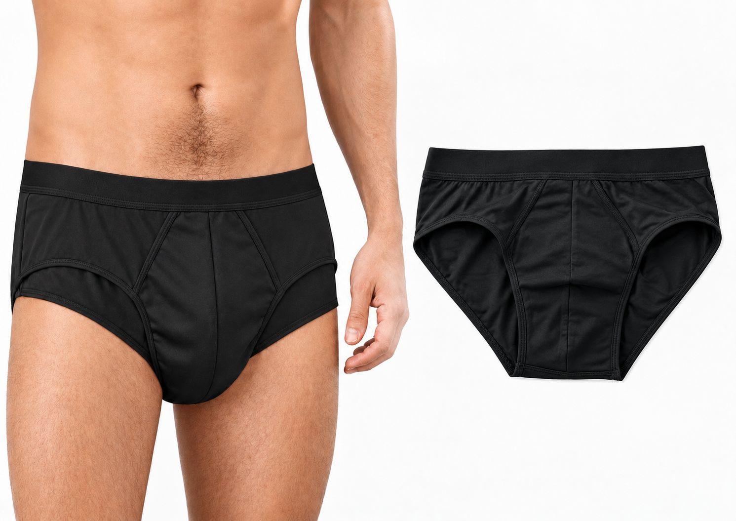 Slip assorbente Uomo per leggera incontinenza, lavabile e riuttilizzabile, in Fibra di Bambù
