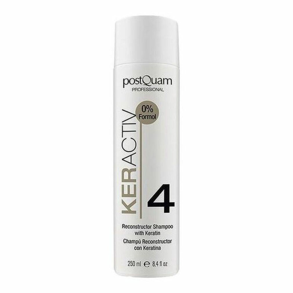 Flacone bianco con scritta Keractiv, PostQuam e numero 4. Contiene 250 ml.