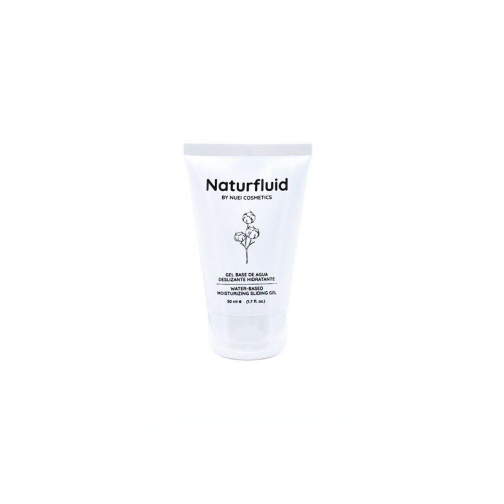 Tubo bianco di gel lubrificante Naturfluid a base d'acqua, 50 ml.