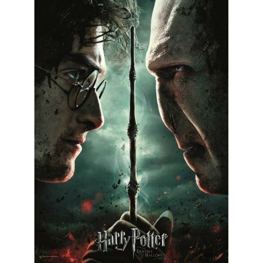 Puzzle Harry Potter. Harry e Voldemort si fronteggiano. La bacchetta magica è tra loro.