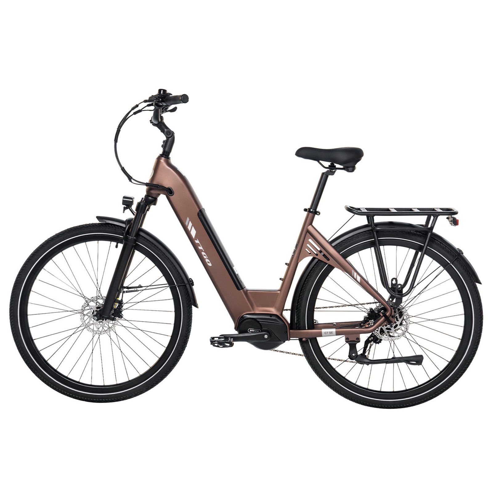 TTGO C7 SE Bicicletta elettrica a lunga autonomia da 36 V 18 Ah con motore centrale Bafang