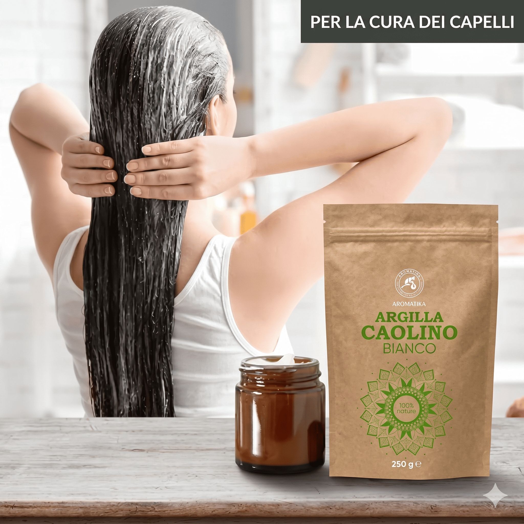AROMATIKA Argilla bianca caolino in polvere