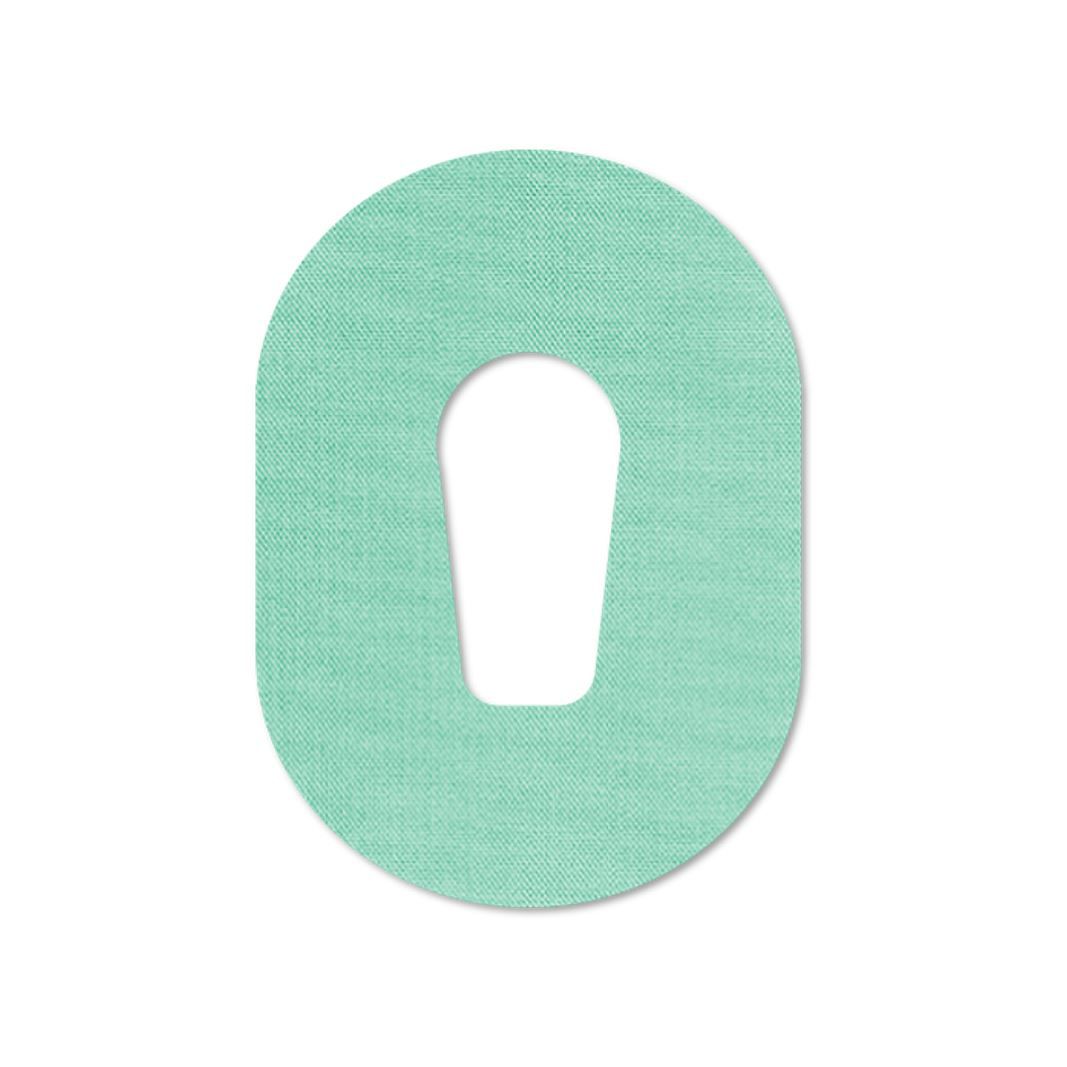 Cerotto ovale color menta con ritaglio. Tessuto. Per dispositivi medici.