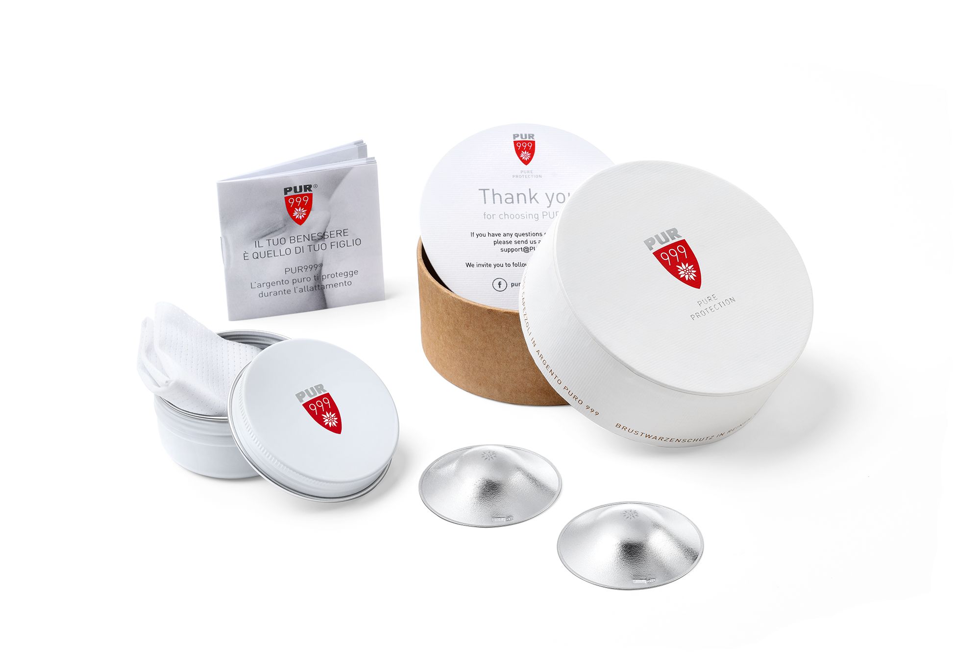 Paracapezzoli in argento 999‰