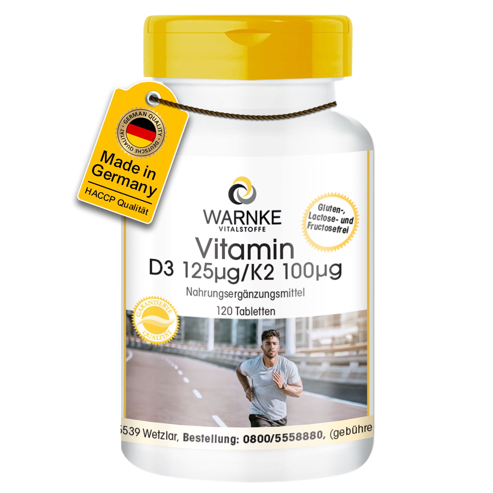 Warnke Vitalstoffe - Vitamina D3 125 µg/K2 100 µg