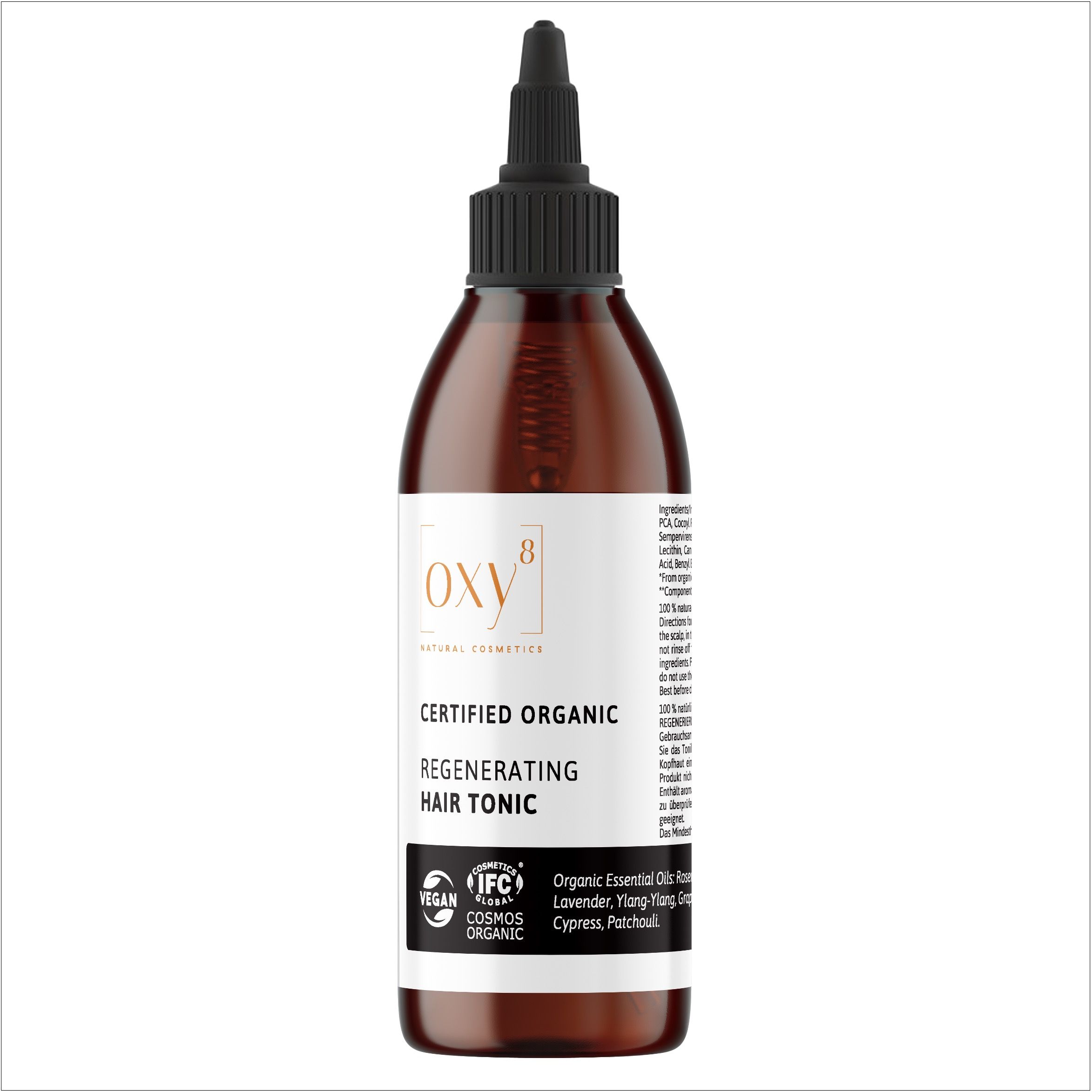 oxy8 Cosmetici naturali REGENERATING HAIR TONIC – Tonico per capelli. Arresta la caduta dei capelli