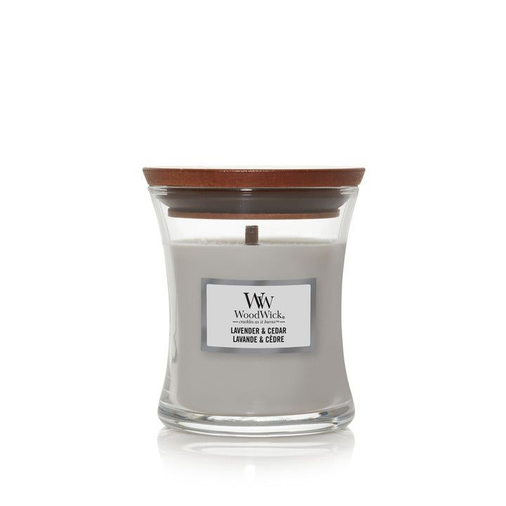 WoodWick - Candele a clessidra - Mini clessidra lavanda e cedro