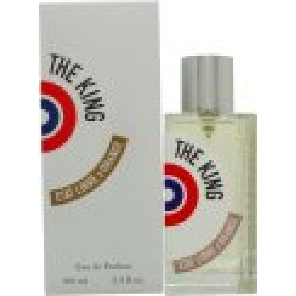 Flacone di profumo e scatola. Flacone con tappo argentato, etichetta bianca con logo. Scatola con logo e testo.