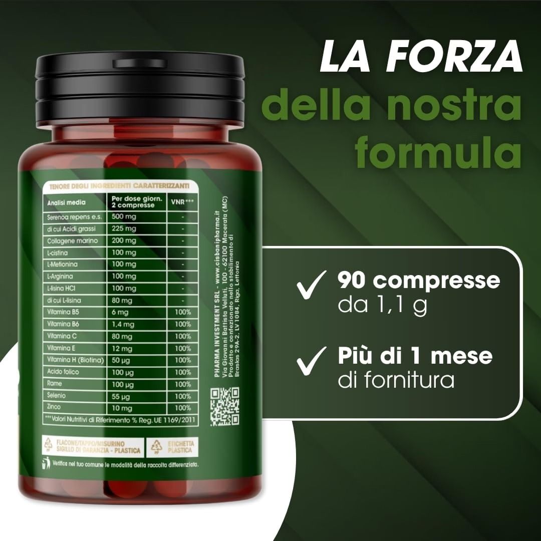 Cisbani Pharma Caducapil - Serenoa Repens e Biotina per rafforzare i capelli