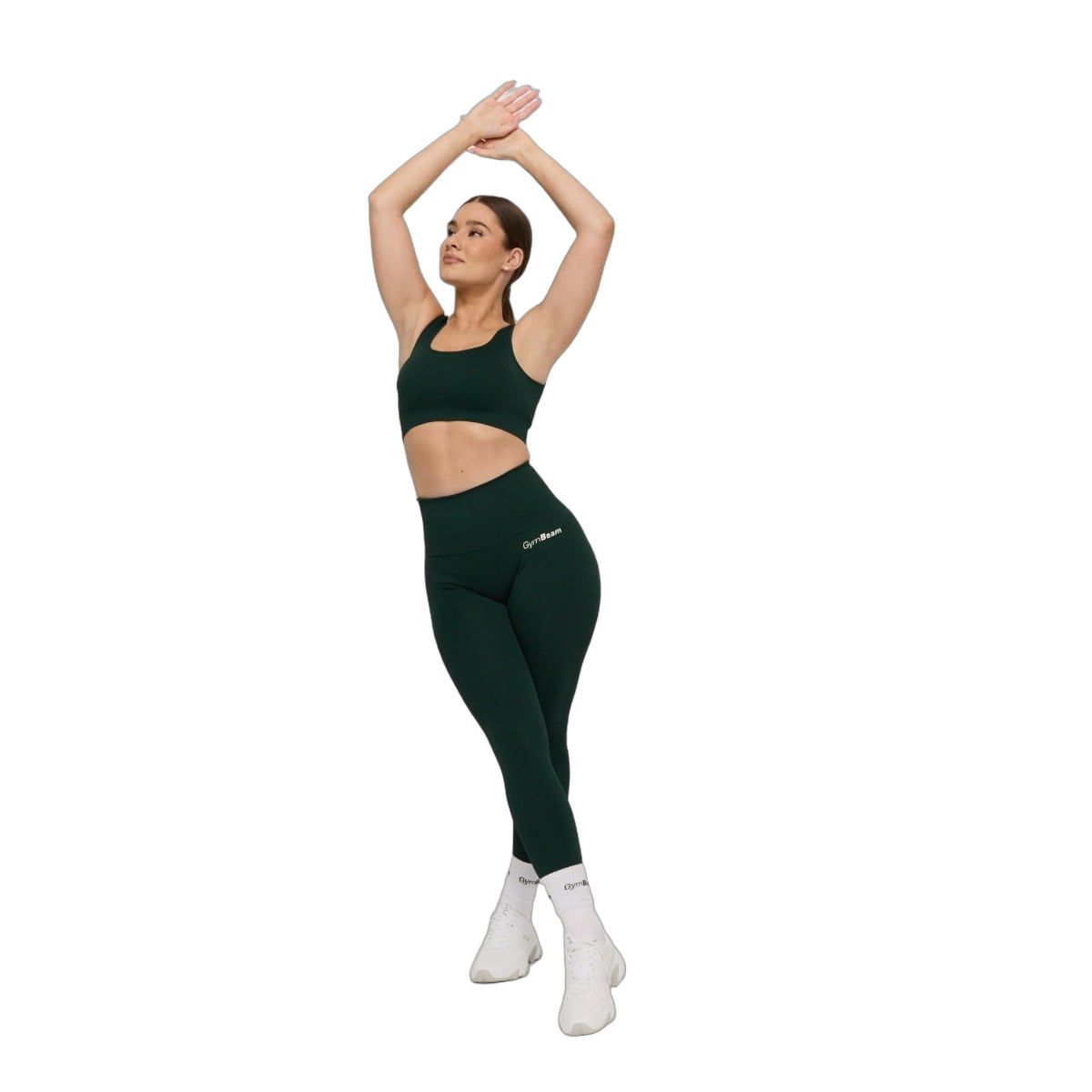GymBeam Leggings donna GymBabe senza cuciture a vita alta Forest