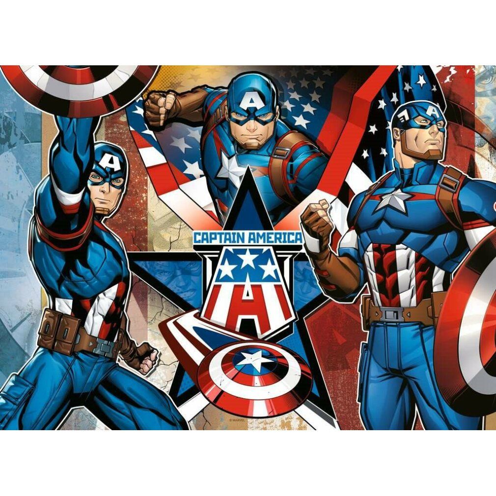 Ravensburger - Puzzle Marvel Capitan America 100p