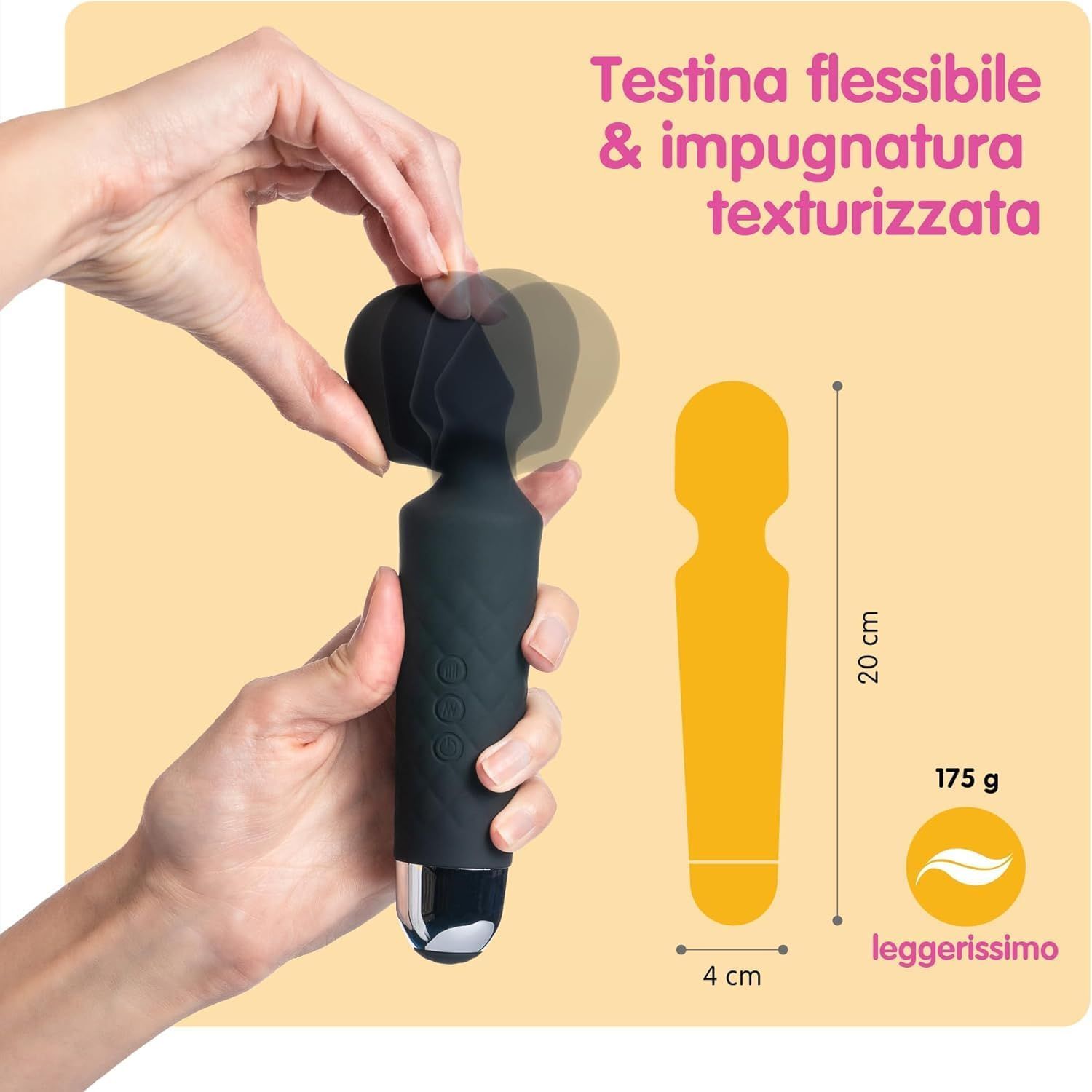 Oliver James Vibratore per donne – Silenzioso e potente, colore nero