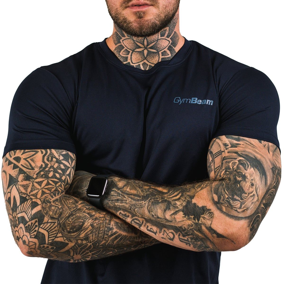 GymBeam T-shirt uomo TRN regular blu navy