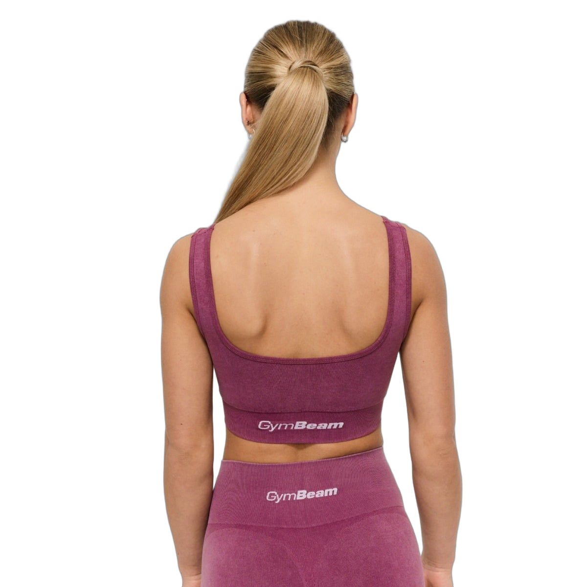 GymBeam Reggiseno sportivo donna Lift Seamless spalline larghe Plum