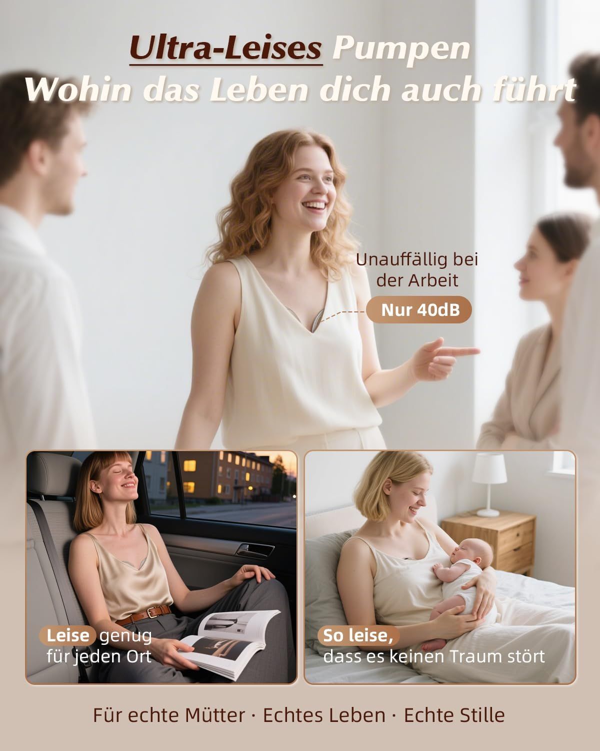 Tiralatte elettrico beige KISSBOBO