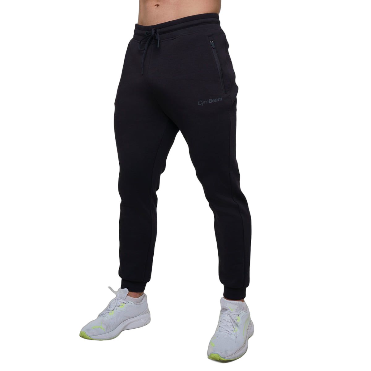 GymBeam Joggers uomo slim con cordoncino e tasche zip Agile Onyx