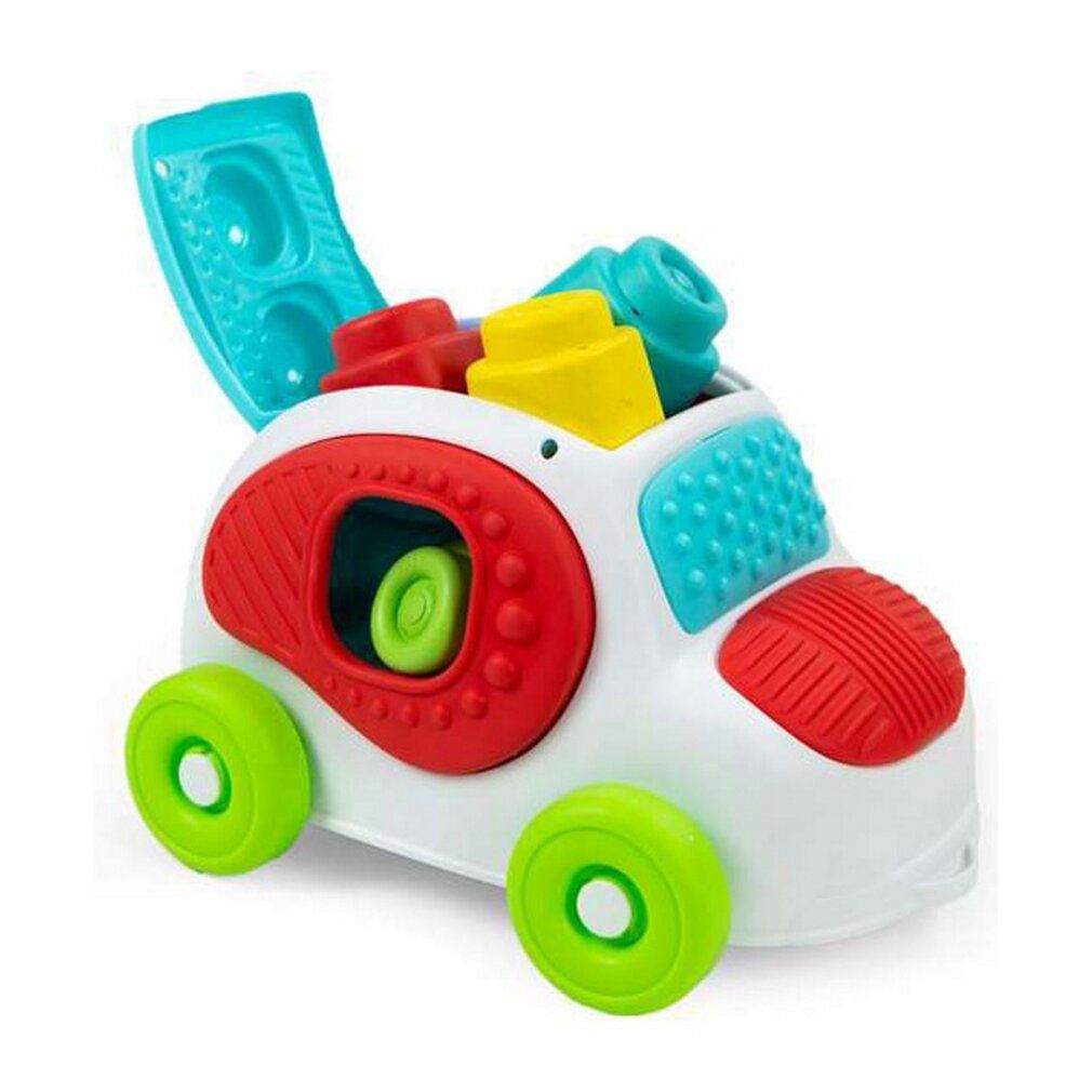 Clementoni Clemmy auto sensoriale con tetto aperto e blocchi. Bianco, rosso, verde, giallo, blu.