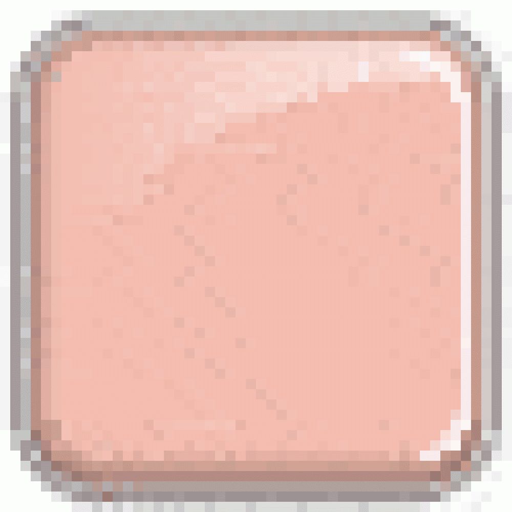 Superficie quadrata rosa lucida con angoli arrotondati. Rappresentazione pixelata.