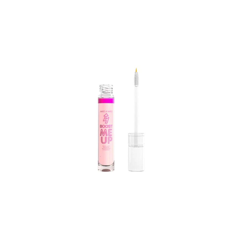 Siero trasparente con applicatore. Flacone rosa con scritta "BOOST ME UP".