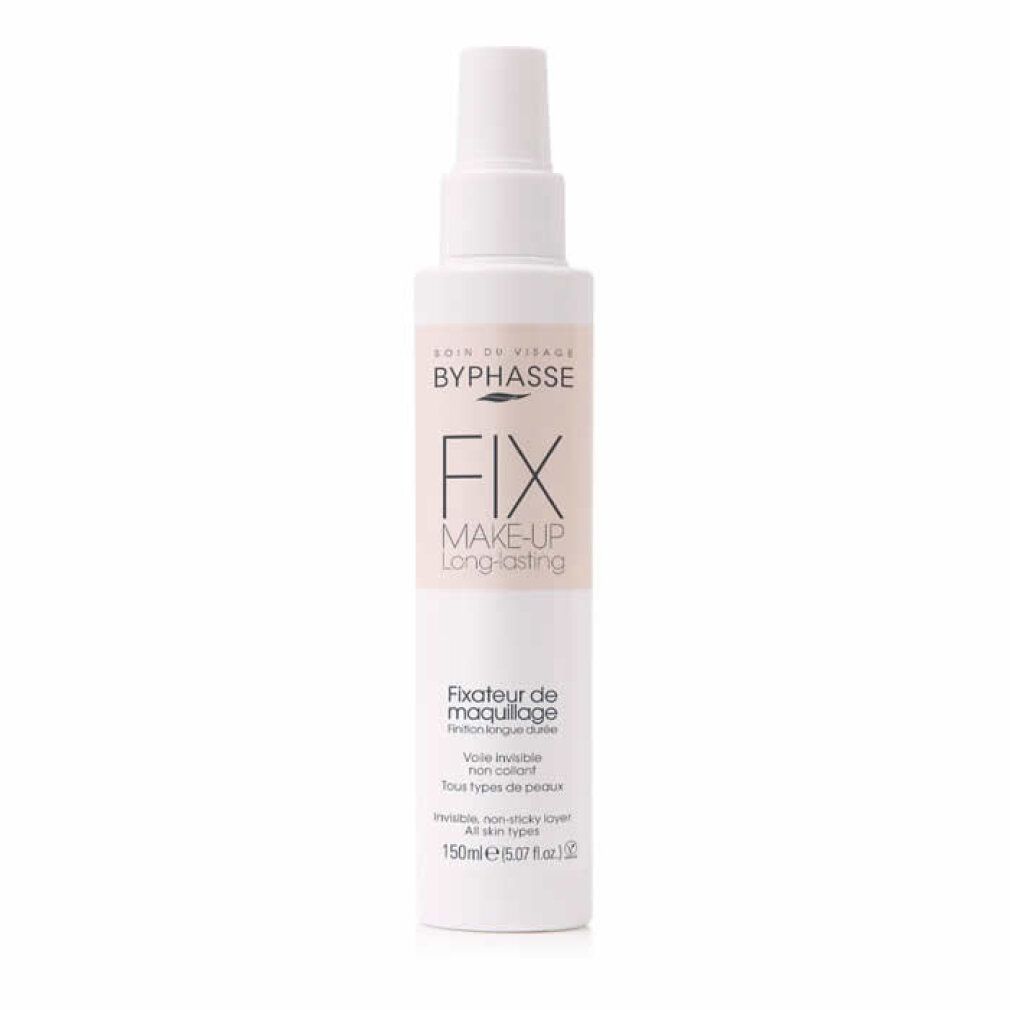 Flacone spray bianco Byphasse Fix Make-up. Per tutti i tipi di pelle. 150ml.